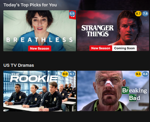 Bonetflix Chrome extension showing IMDB and Filmaffinity ratings on Netflix